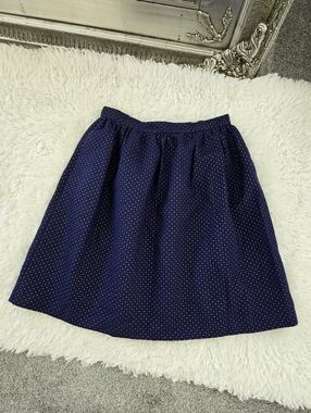 Dress Up by Gymboree Cotton Navy Gold Dots Skirt Size 10. New.